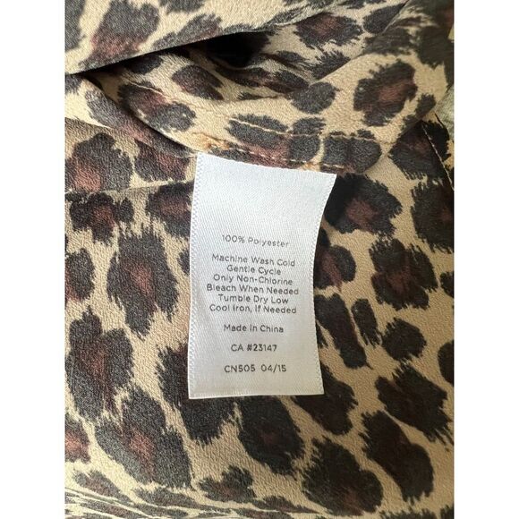 Talbots Popover Leopard/ Animal Print Blouse in S - Picture 7 of 7